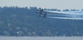 Formation flight in front of Mercer Island